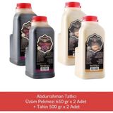 Abdurrahman Tatlıcı Üzüm Pekmezi 650 gr x 2 Adet + Abdurrahman Tatlıcı Tahin 500 gr x 2 Adet - 1 lt