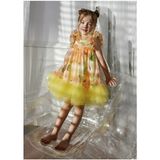 Abel & Lula Kız Çocuk Renkli Abiye Elbise 5040 - 8 Yaş - Sarı