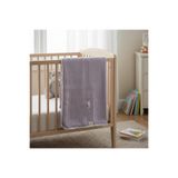 Abelia Baby Organik Pamuklu Ponponlu Bebek Pike/Battaniyesi Mürdüm