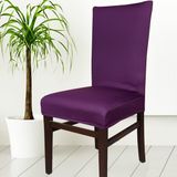 Abeltrade Mikro Likralı Kalın Kumaş 4lü Mor Renk Sandalye Kılıfı - 50 x 70 cm