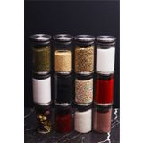 abenim 350 ml Metal Borosilikat Baharatlık Takımı 12 Adet