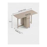 aberra Açılır katlanır Mutfak Masası tekerlekli 120x70x75cm
