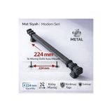 ABERTİCARET 1. sınıf METAL KARE SİYAH 224 MM ( 22.4 CM ) MUTFAK , VESTİYER , DOLAP , ÇEKMECE KULPU (KRILMAZ )