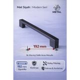 ABERTİCARET 1. Sınıf Metal Köprü 192 mm (19.2 Cm) Mat Siyah Fırın Boya Çekmece Dolap Mobilya Kulpu