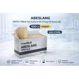 Abeslang 100'LÜ 1 Paket Tek Kullanımlık Ahşap Dil Basacağı Medikal Spatula