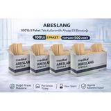 Abeslang 100'Lü 5 Paket Tek Kullanımlık Ahşap Dil Basacağı Non Steril Spatula Toplam 500 Adet