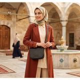 ABESS Premium Hakiki Deri Kadın Çapraz Çanta - Minimalist Lüks Tasarım | Küçük Boy Siyah Omuz Çantası - 000-Siyah
