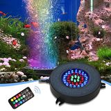 ABESTFISH LED Akvaryum Hava Kabarcığı Işık Balık Tankı Hava Perdesi Kabarcık Taş Disk 36 LED'li Süper Parlak Lamba Boncukları, 13 Renk Değişimi, Balık Tankı Dekorasyonu Oksijenasyonu için