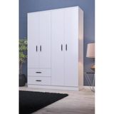 Abete Mobılya-4 Kapili 2 Cekmeceli (Elbise Dolabi-Yukluk)/Beyaz