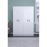 ABETEMOBİLYA Abete-4 Kapılı Beyaz Gardırop