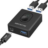 ABFCRTTW USB 3.0 anahtar ile çalışır, çift yönlü USB anahtarı, 2 adet USB anahtarı, 1'i 2 arada çıkış (2'si 1 arada çıkış), USB KVM anahtarı, klavye, fare, yazıcı, web kamerası için, USB Switcher Carplay ve