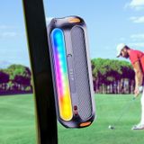 ABFOCE Golf Hoparlörü, 7 Renkli Yanıp Sönen Işıklı Manyetik Bluetooth Hoparlör 20W Süper Bas 12H Çalma Süresi Taşınabilir Su Geçirmez Golf Arabası, Golf Hediyeleri, Dış Mekan, Ev için (Siyah)