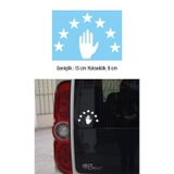 Abhaz Bayrak Folyo Kesim Etiket Beyaz 13 CM
