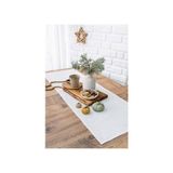 Abide&Hanım Keten Runner Doku |organik Ham 40 x 110 - Bej - 40 x 110 cm
