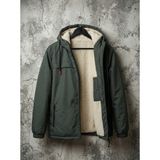 Abillita Erkek Kışlık Kürklü Su ve Rüzgar Geçirmez Mont - Haki - 2XL