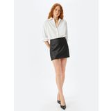 Abiye Etek Mini Armürlü Slim Fit