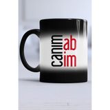 Abiye Hediye Canım Abim Kupa Bardak Sihirli - 1 Adet - 300 ml - Siyah