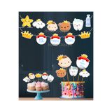 abjad 32Parça İlk Dişim Çıktı Erkek Diş Buğdayı Seti Banner Pasta Kürdanı Cupcake Süsü Seti