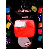 Abka 22.5x28 cm 5'li Kırmızı Hazır Kitap Kabı