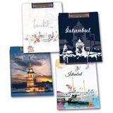Abka A4 Kapaklı Sekreterlik İstanbul Desenli Kullanışlı ve Şık Tasarım Parça Sayısı Belirtilmemiş