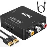 ABLEWE RCA - HDMI, AV HDMI Dönüştürücü, 1080P Mini RCA Kompozit CVBS Video Ses Dönüştürücü Adaptörü TV/PC/PS3/STB/Xbox VHS/VCR/Blue-Ray DVD Oynatıcılar için PAL/NTSC'yi Destekleyen
