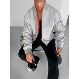 Abluka Online Erkek Basic Bomber Ceket Gri - XL