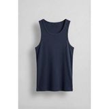 Abluka Online Erkek Basic Fitilli Kumaş Kolsuz Atlet Lacivert Günlük Kullanım için %100 Pamuk - XL