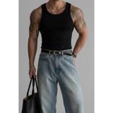 Abluka Online Erkek Basic Fitilli Kumaş Sporcu Atlet Siyah - XL