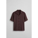 Abluka Online Erkek Boxy Fit Tencel Kumaş Kimono Gömlek Bordo