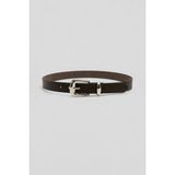 Abluka Online Erkek Modern Ince Casual Kemer Koyu Kahve - 105 cm