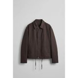 Abluka Online Erkek Oversize Casual Bomber Ceket Kahverengi %50 Pamuk %50 Polyester Düz