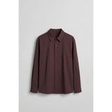 Abluka Online Erkek Oversize Çizgili Boxy Fit Uzun Kollu Gömlek Bordo