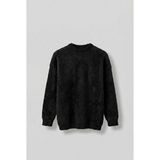 Abluka Online Erkek Oversize Dokulu Kazak Siyah