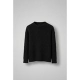 Abluka Online Erkek Oversize Fitilli Basic Triko Kazak Siyah