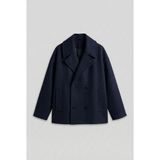 Abluka Online Erkek Oversize Kruvaze Kaban %40 Pamuk %40 Polyester %20 Akrilik Lacivert Casual Günlük Stil - XL