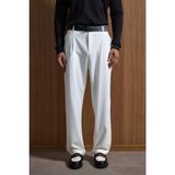 Abluka Online Erkek Pantolon Erkek Baggy Fit Kumaş Pantolon Beyaz