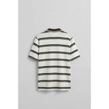 Abluka Online Erkek Regular Fit Çizgili Triko Polo Yaka T-Shirt Ekru - XL