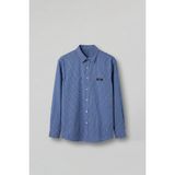 Abluka Online Erkek Relaxed Fit %100 Pamuk Uzun Kollu Kareli Gömlek Mavi - XL