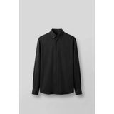 Abluka Online Erkek Relaxed Minimal Nakışlı Basic Tencel Gömlek Siyah - XL