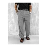 ablukaonline Erkek Baggy Fit Kumaş Pantolon Antrasit