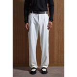 ablukaonline Erkek Baggy Fit Kumaş Pantolon Beyaz