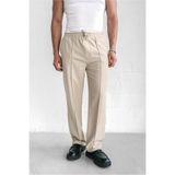 ablukaonline Erkek Beli Lastikli Baggy Pantolon Krem