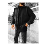 ablukaonline Erkek Oversize Basic Rahat Ceket Siyah