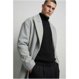 ablukaonline Erkek Oversize İtalyan Kaşe Kaban Gri
