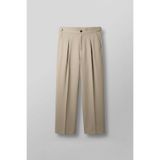 ablukaonline Erkek Süper Baggy Pileli Geniş Paça Gabardin Pantolon Bej