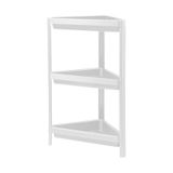 Abm 131620492 3 Katlı Üçgen Köşe Rafı Banyo, Mutfak Ve Kiler İçin Yer Tasarruflu Organizer Çok Amaçlı Raf Ünitesi 3 Farklı Renk Seçeneği 33X71X33Cm Beyaz