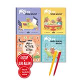 Abm Yayınevi Alfa Kalem+ (Mehtap Arat) Mizi’nin Uykusu Nerede?+Banyo Oyuncağı+Aktivite Kitabı+Yemeği 4 Kitap