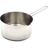 Abn Türk 16 cm Paslanmaz Çelik Sütlük 18/10 Ultra Lüks Inox Derin Sos Tavası Metal Saplı Çok Amaçlı Kaçerola