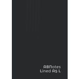 ABNotes Lined A5 L: Quaderno A5 a righe 100 pagine nero con copertina morbida per appunti lavoro, scuola, ufficio... leggero, comodo e funzionale. (ABNotes - Quaderni)