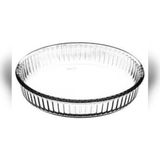 abnturk 1 Adet 32X32CM Borcam Yuvarlak Fırın Kabı 2950ML - 32 cm - Şeffaf